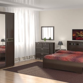 Έπιπλα Wenge για ένα υπνοδωμάτιο