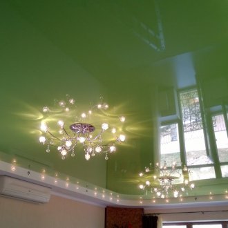 Πράσινη γυαλιστερή οροφή