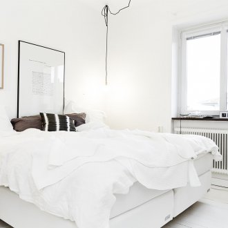 Dormitor scandinav alb
