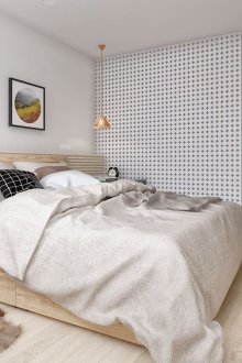 Σκανδιναβικό εσωτερικό υπνοδωμάτιο στυλ