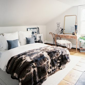 Σκωτσέζικο στυλ κλινοσκεπάσματα κρεβατοκάμαρας