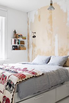Μεγάλο τοίχο κρεβατοκάμαρας σε σκανδιναβικό στιλ