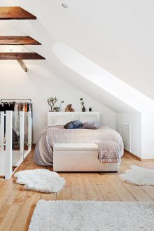 Υπνοδωμάτιο σε σκανδιναβικό στιλ σε εξοχική κατοικία