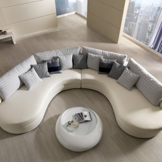 Ημικυκλική καναπέ χωρίς μπράτσα