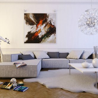 Art Nouveau γκρι καναπέ