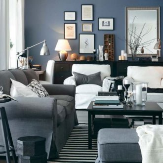 Γκρίζο σκανδιναβικό καναπέ