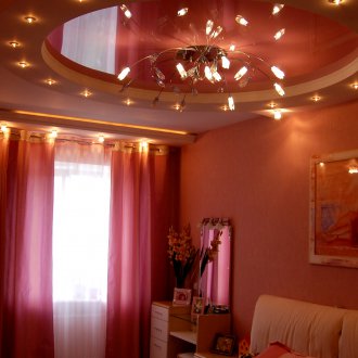 Στρογγυλή κόκκινη οροφή