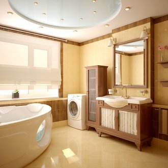 Στρογγυλή οροφή στο μπάνιο