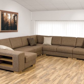 Katil sofa dengan rak