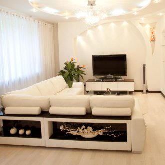 Δερμάτινο καναπέ με ράφια