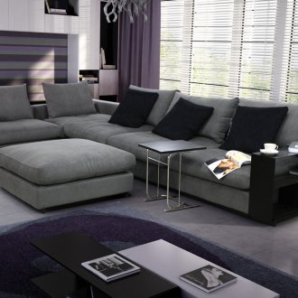 Καναπές με ράφια στα πλάγια