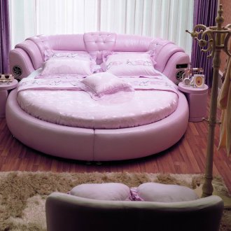 Οβάλ ροζ κρεβάτι