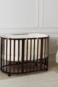 Οβάλ κρεβάτι wenge