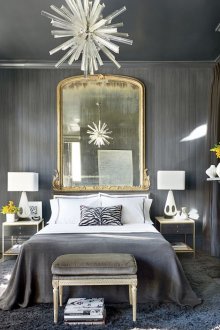 Art Nouveau γκρίζο υπνοδωμάτιο