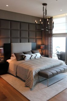 Σκούρο γκρι υπνοδωμάτιο