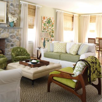 Καθιστικό με τζάκι στη χώρα