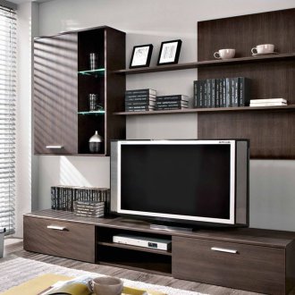 Επίπεδη wenge στο καθιστικό