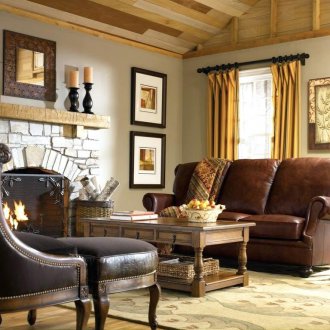 Στενό καναπέ από δέρμα