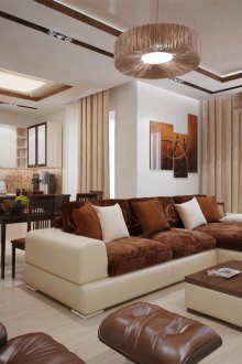 Μπεζ οροφή στο εσωτερικό