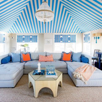 Μπλε ριγέ οροφή