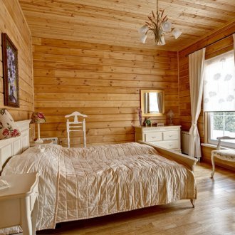 Κρεβάτι για εξοχικό στυλ στο πρότυπο