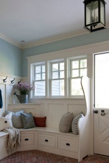 Γωνιακό ταπετσαρισμένο πάγκο