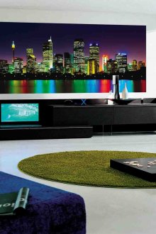 Τοίχο τοίχο υψηλής τεχνολογίας στυλ καθιστικό