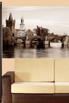 Φωτογραφικό χαρτί στο σαλόνι με την εικόνα της γέφυρας