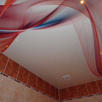 Εκτυπωμένη οροφή στο μπάνιο