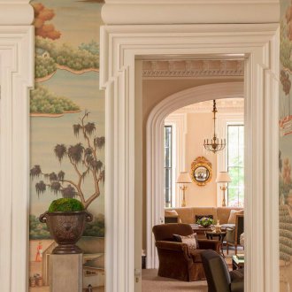 Ταπετσαρία με μια φωτογραφία σε ένα κλασικό διάδρομο