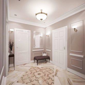 Μαρμάρινο πάτωμα σε κλασικό διάδρομο