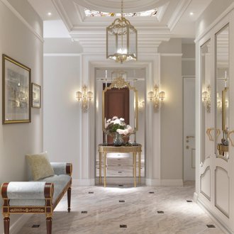 Χρυσαφί στο εσωτερικό ενός κλασικού διαδρόμου