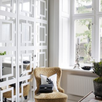 Decoración de ventanas sin cortinas.