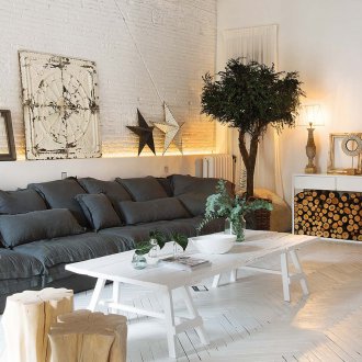 Γυαλιστερή κασκόλ καναπέ