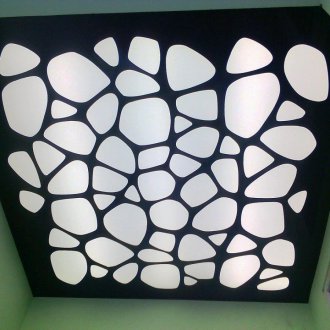 Σκαλιστό τέντωμα οροφής στο εσωτερικό