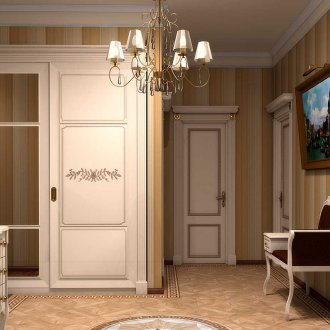 Πολυέλαιος από σφυρήλατο σίδερο στο διάδρομο