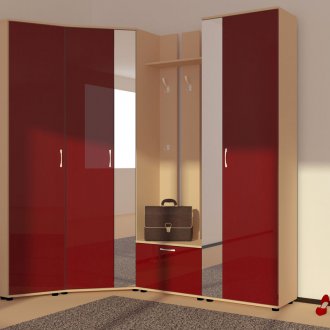 Γωνιακό διάδρομο με συρταριέρα