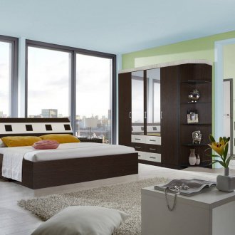 Δίχρωμο κρεβάτι wenge