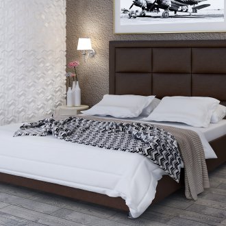 Κρεβάτι Wenge με κεφαλάρι