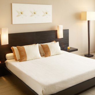 Wenge κρεβάτι με ράφια