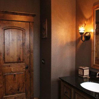 Καφέ πόρτα στυλ χώρας