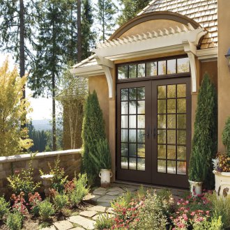 Καφέ γαλλική πόρτα