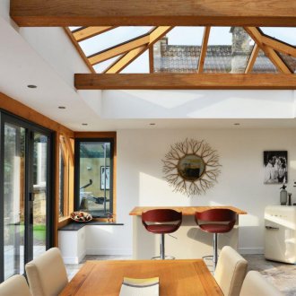 Γυάλινη οροφή στη βεράντα