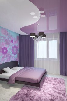 Δυόμορφη μοβ λευκή οροφή