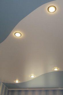 Λευκό-μπλε οροφή δύο τόνων