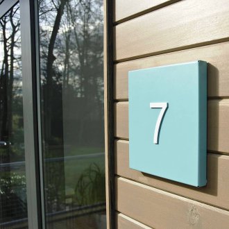 Τετράγωνη πλάκα με αριθμό διαμερίσματος