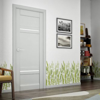 Γκρι ανοιχτή πόρτα στο εσωτερικό