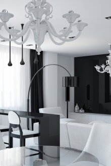 Μονόχρωμο γυαλιστερό σαλόνι