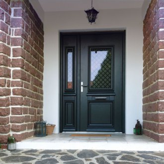 Είσοδος μαύρη πόρτα MDF