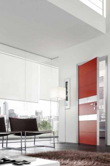 Είσοδος κόκκινη πόρτα MDF